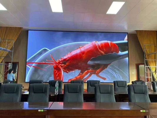 Ecrã LED de cores interiores poderoso Aluguel P1.86 Pitch de pixels