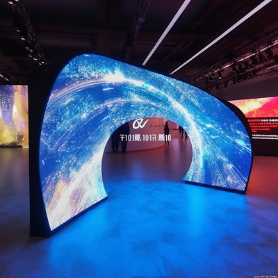 P4.81 / P5 Ecrã LED curvo IP65 Ecrã de vídeo LED flexível personalizado