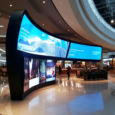 IP65 Parede de ecrã LED curvado P3 Display LED comercial Versátil