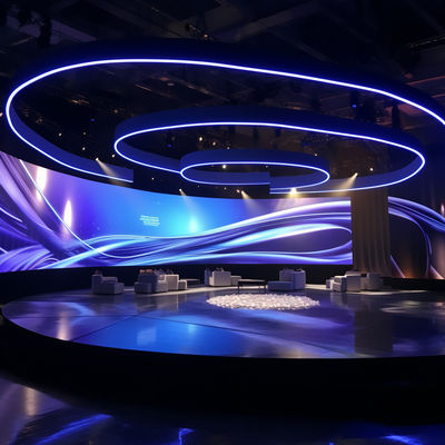 Exposições IP65 Curva de tela de LED 1,53mm Pitch de pixels personalizado