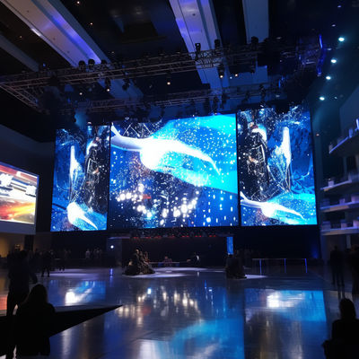 Display LED de alto contraste Mural de vídeo P5 / P6 Display LED de aluguer interior