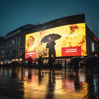 Pixel Pitch 8MM Waterproof Outdoor LED Display Full Color Depth Screen com SMD 3535 para palco