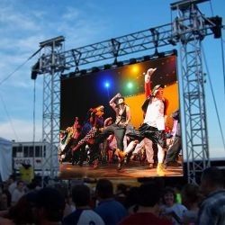 Aluguer de ecrãs de LED de estágio HDMI/DVI/VGA 500*500MM/500*1000MM para eventos