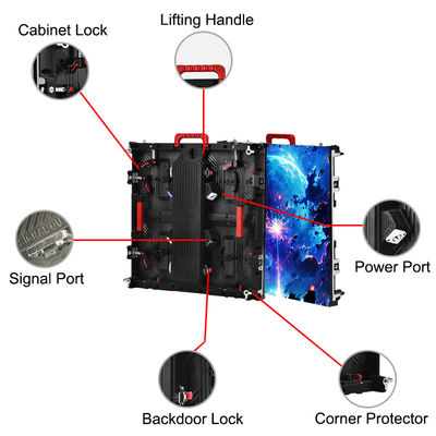 HD Vedio Wall Stage Background LED Display Screen Para Concert de Casamento IP43