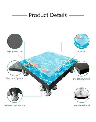 Parede de azulejos RGB digitais interativos para dança, jogos, palco de vídeo, piso de dança, suporte de LED, painéis de parede, ecrã de toque