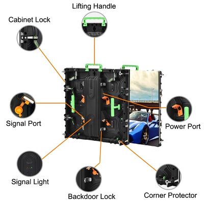 Ecrã de visualização de LED externo de alto brilho P2.976 com IP65 à prova d'água para palco e aluguel