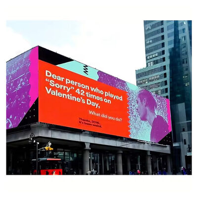 IP65 Ecrã de exibição LED exterior à prova d'água com 4000-5500 cd/m2 de brilho e 100000 horas de vida útil para publicidade