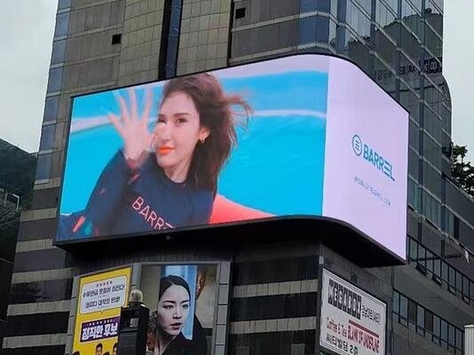 IP65 Ecrã de exibição LED exterior à prova d'água com 4000-5500 cd/m2 de brilho e 100000 horas de vida útil para publicidade