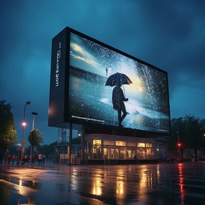 Ecrã de exibição LED exterior com IP65 Impermeável 5000-7000cd / m2 Brilho e 100000 horas de vida útil para Digital Billboard