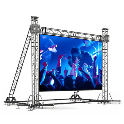 Parede de vídeo LED externa à prova d'água IP65 de 500x500mm com taxa de atualização de 3840-7680Hz para fundo de palco para aluguel