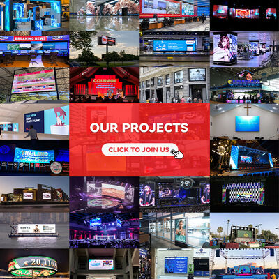 Painel de LED para aluguel externo P4.81 com nível à prova d'água IP65 e taxa de atualização de 3840-7680Hz para exibição de alto brilho