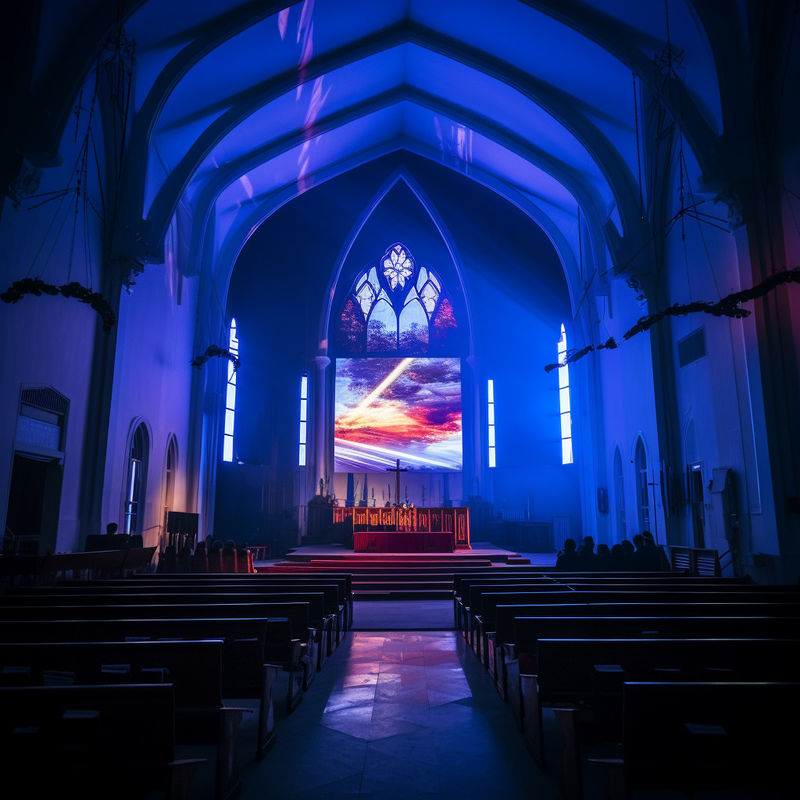 P2.976 Ecrã de visualização LED interior para igreja Alta resolução 16,7M Gamut de cores