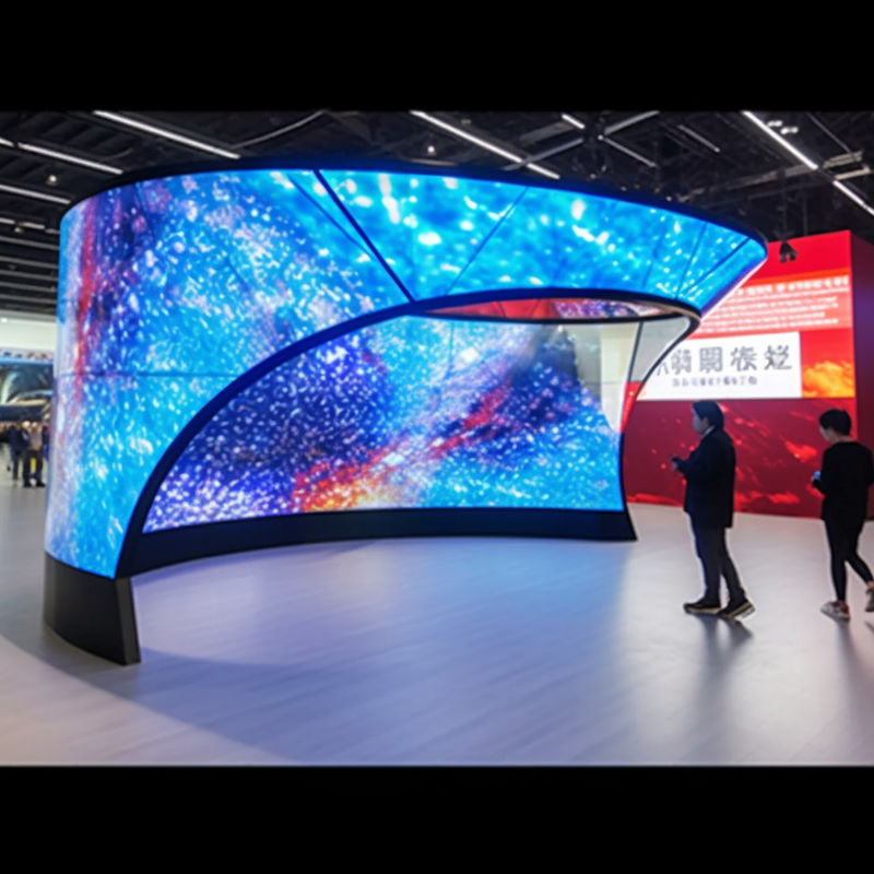 Ecrã de cortina LED interior flexível P3.91 / P4 / P4.81 Display LED dinâmico