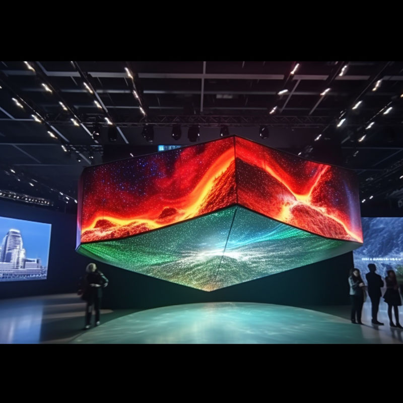 Painel LED curvo modular P5 LED Screen Exhibition Indoor Fácil instalação