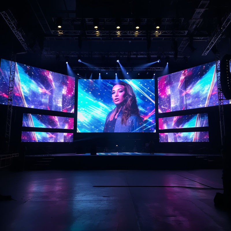 Instalação de parede de vídeo LED para palcos interiores