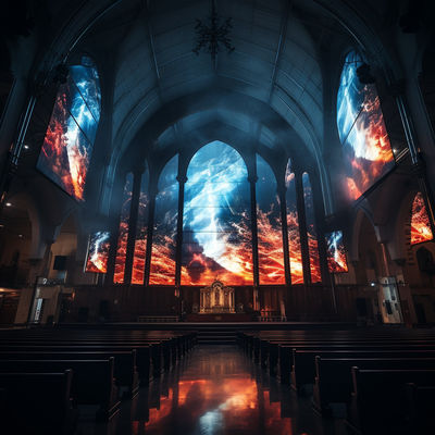 Igreja P3 Indoor LED Display Screen Publicidade Com 16,7M Gamut de Cores
