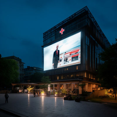 Curva P4.81 Esquema de publicidade exterior LED Imersivo