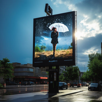 Ecrã de visualização LED P3 à prova d'água para publicidade